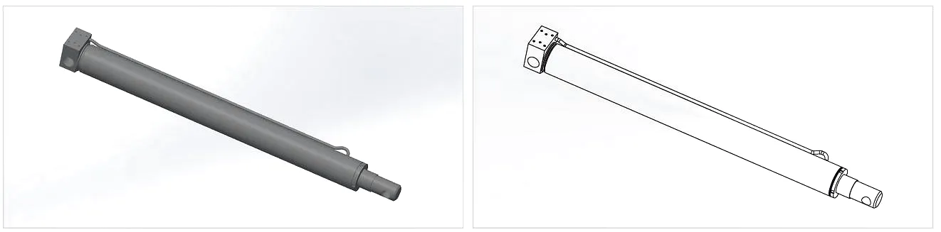 Truck Crane Front Outrigger Support Cylinder — Φ80×790mm, 18MPa 5 Front cylinder for frame support