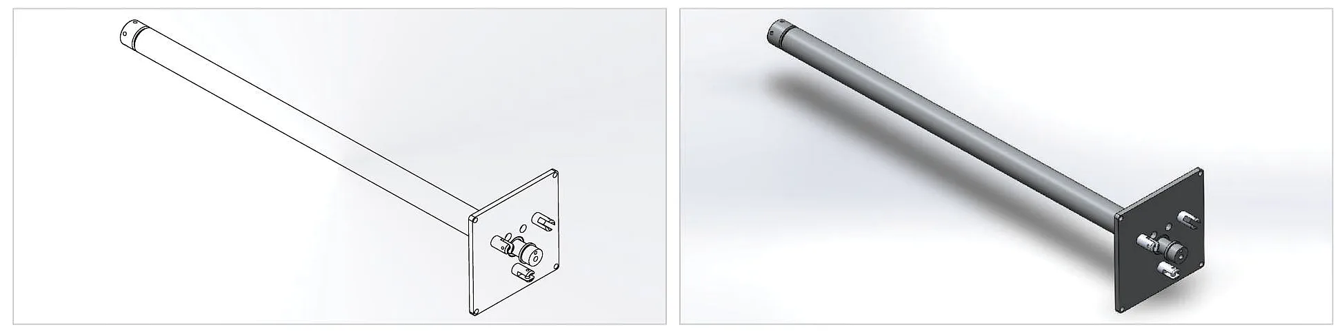 Heavy-Duty Long-Stroke Lifting Cylinder for Boom Lift Φ65×Φ45×1260 5 Heavy-Duty Long-Stroke Lifting Cylinder for Boom Lift HCYY11112006 extended rod detail