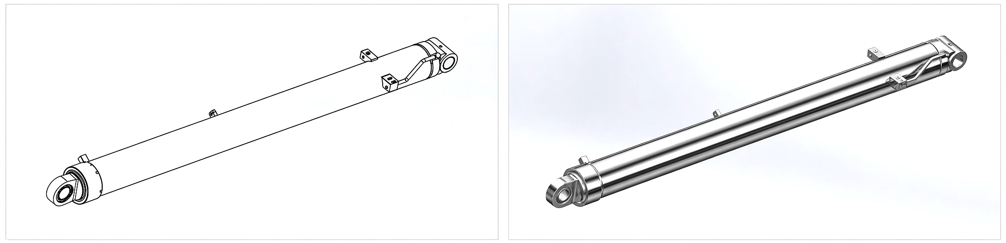 Main Boom Angle Cylinder HCYY11112021 side profile
