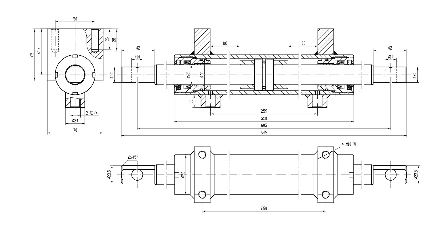 Steering Cylinder Technical Parameter Table from manufacturer catalogue