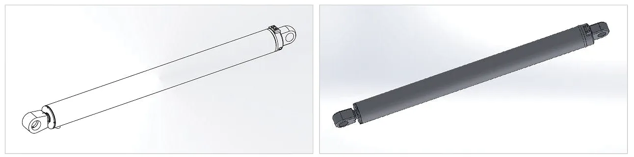 Hook-Lift Truck Swing Arm Cylinder 5 Hook-Lift Truck Swing Arm Cylinder HCYY11112014 assembly detail